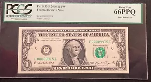 2006 $1 Dollar FRN Atlanta Bank Note Gem 66 PPQ PCGS Boca Raton Run F-00009915-I - Picture 1 of 2