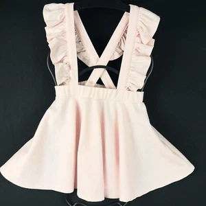 Hello Kitty Sanrio Girls Size 4 Pinafore Circle Skirt Jumper Overall Pink Plaid - Picture 1 of 8