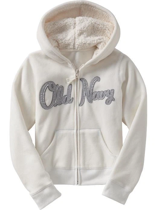Новый с Ярлыками Old Navy девочек микро производительности флис блестящий логотип толстовка с капюшоном XS (5) белый - Изображение 1 из 1