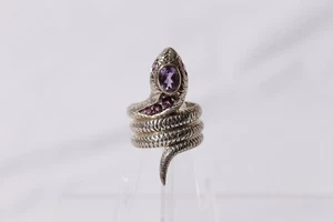 Anello serpente in argento sterling 925 ametista Nicky Butler US 7 - Foto 1 di 7
