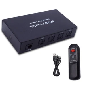 Optical Switcher with 2 Way Spdif Toslink Optical Digital Audio Splitter 38879 - Picture 1 of 8