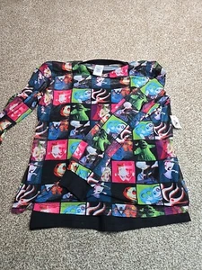 Disney NBC Nightmare Before Christmas Women’s M Mesh Multi Character Color L/S - Picture 1 of 4