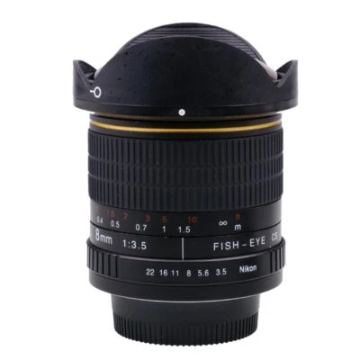 Super Fisheye lens 8mm f/3.5 for Nikon D750 D7100 D7200 D5600 D3400 D90 DSLR - Image 1 of 4