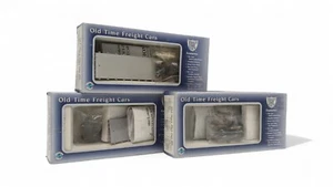 THREE SETS OF IHC HO SCALE OLD TIME FREIGHT CARS 8371-8394 Flat Car KITS by IHC - Picture 1 of 15
