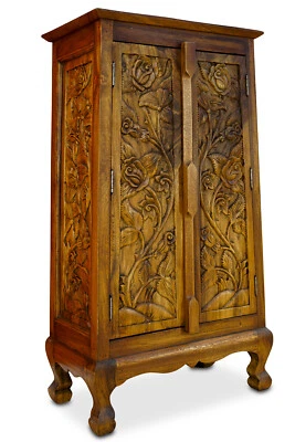 Armario de madera maciza cofre de madera tailandés sala de estar pasillo muebles tailandeses Foto 1 de 4