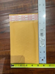 4x8 (4x7) Kraft Self Seal Bubble Mailer Padded Envelope, #000 x 50 pcs  - Picture 1 of 1