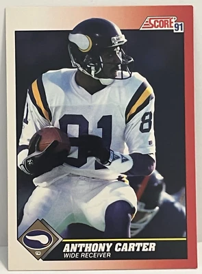 1991 Score Anthony Carter Minnesota Vikings 182 - Image 1 of 2
