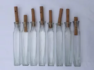 2 x alte kleine Medizin Glas Apotheke Apotheker Flasche grün lang ca. 9,5 cm - Bild 1 von 11