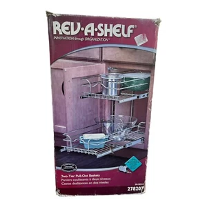 New Rev-A-Shelf 2-Tier Pull-Out Cabinet Organizer, 58-12C-2-5, B15 - Picture 1 of 5