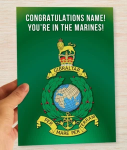 Personalizza Royal Marines Svening Out Card Congratulazioni sei nei Marines - Foto 1 di 8