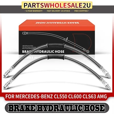Mangueira hidráulica de freio dianteira esquerda e direita 2 peças para Mercedes-Benz CL550 S350 S550 - Imagem 1 de 4