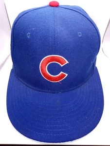 Vintage Chicago Cubs New Era 5950 Fitted Hat Size 7 1/8 Wool Diamond Collection - Foto 1 di 12