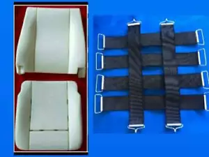 IMBOTTITURA COMPLETA SEDUTA+SCHIENALE+KIT CINGHIE 6 PZ PER FIAT PANDA 1987/2003 - Imagen 1 de 1