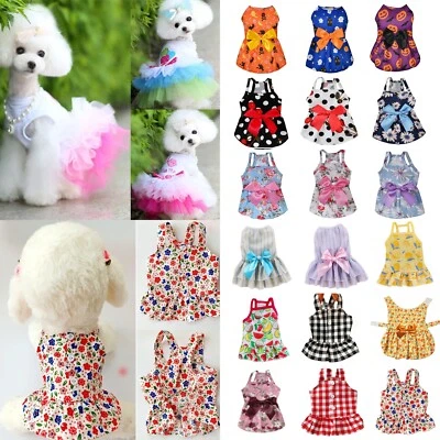 Cute Pet Clothes Summer Small Dog Cat Dress Cute Princess Chihuahua Puppy Skirt⇓ - Image 1 of 4
