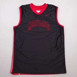 Vintage Nike Maryland Terrapins Jersey Mens XXL Black Red Reversible Basketball - Picture 1 of 22