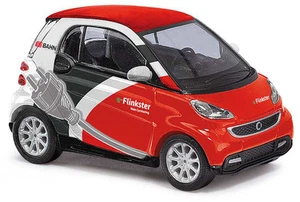 Busch 46217 Smart H0 (1/87): Fortwo 2012 »Flinkster« - Photo 1/1