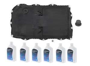 Transmission Oil Pan and Filter Kit + Fill Plug + 6L Auto Trans Fluid for BMW - Picture 1 of 1