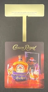 Crown Royal Canadian Whisky Bottiglia, Borsa e Scatola - Insegna Dangler Mensola Mylar - Foto 1 di 8