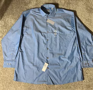Kenneth Cole Men's Dress Shirt Regular Fit Solid - Hazy Blue Read description!! - Picture 1 of 19