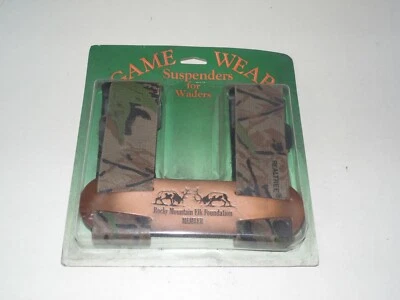NOS Rocky Mountain Elk Foundation Game Wear Suspenders for Waders Cammo - Image 1 of 3