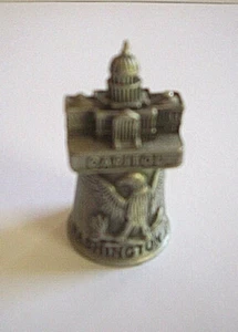 State Capital Washington eagle thimble pewter miniature figurine figure decor - Picture 1 of 2