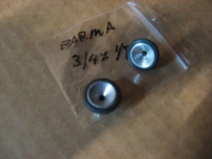 PARMA  3/4 x 1/8 AXLE USED FRONT WHEELS &TIRES (NEW TIRES) - Picture 1 of 2