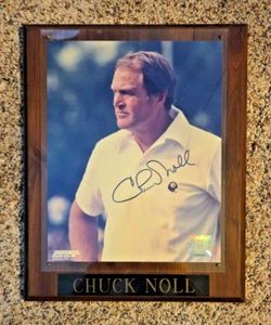 Chuck Noll Autograph 8 x 10 Photo Plaque! Auto! - Imagen 1 de 3