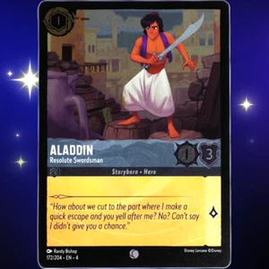 Aladdin Resolute Swordsman - Lámina - Disney Lorcana TCG Ursula's Return #172/204 - Imagen 1 de 3