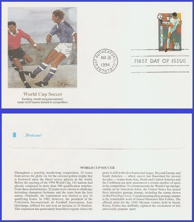 USA4 #2835 U/A FLEETWOOD FDC   Football Soccer Trapping Maneuver - Image 1 of 1