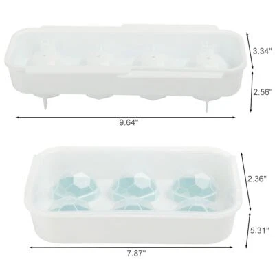 Cubo de hielo redondo para hacer bolas bandeja de plástico molde de 4/6 esferas barra whisky cóctel-EE. UU. Foto 1 de 4