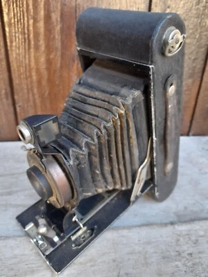 Appareil Photo Ancien A Soufflet Brownie Autographic - Photo 1/4