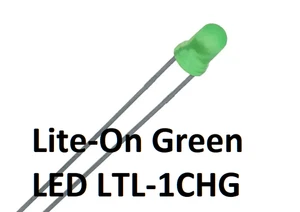 Lite-On Green LED 3mm LTL-1CHG-012 SPULE lum. Intensität 12,6mcd 60° 565nm(=100PZ) - Bild 1 von 5