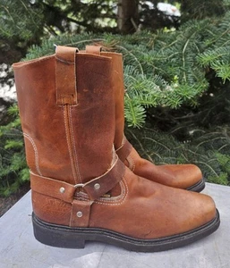 WORKMAN Hombres Cuero Marrón Botas de Motociclista Occidentales Talla 29.5 Japón 12.5 EE. UU. - Imagen 1 de 8