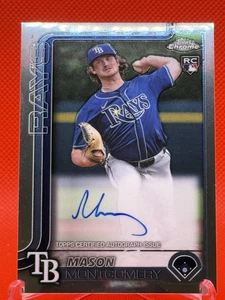 2025 Topps Chrome Mason Montgomery #RA-MO Rookie Auto Rc,AU Tampa Bay Rays - Picture 1 of 2