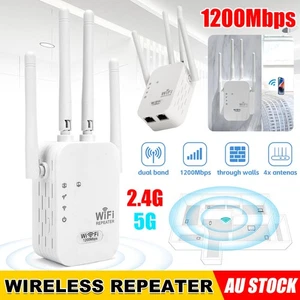 WiFi Extender 1200Mbps/Repeater Wireless Amplifier Router Range Signal Booster - Picture 1 of 12