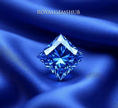 2 Ct | Corte Princesa 100% Natural | Diamante Color Azul Grado D VVS1 | +🎁Libre Foto 1 de 4