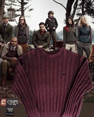 VTG Chaps Ralph Lauren Sweater Mens Cotton Cable Knit  Long Sleeve Golf XXL - Image 1 of 4