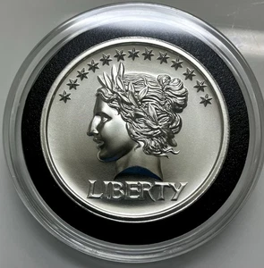 INTAGLIO MINT SAINT-GAUDENS ONE CENT COIN TRIBUTE – 2 TROY OZ - 39MM IN CAPSULE - Picture 1 of 8