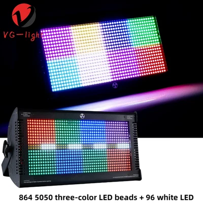 Strobe Light Led 1000W RGB +W 3in1 DJ Disco Stage Wash Effect flash Light DMX512 - Image 1 of 4