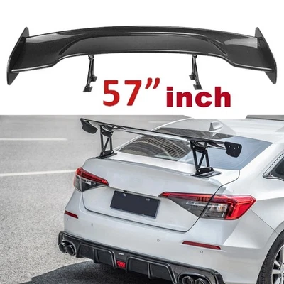 For Honda Civic Del Sol 57"GT Rear Trunk Spoiler Wing Carbon Fiber Color Rear Foto 1 de 4