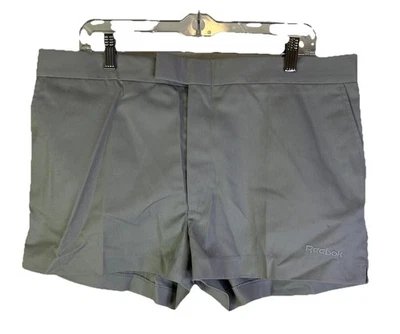 Pantalones Cortos Deadstock Vintage Años 80 Reebok Para Hombres 38 Sobre la Rodilla 3 Pulgadas Entrepierna Gris Foto 1 de 4