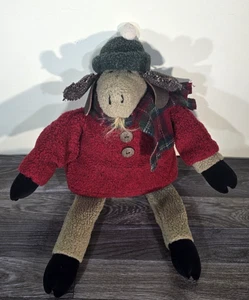 WOOF & POOF 1999 Musical Woodland Moose Sitter 22” Peluche con botón ~ Excelente - Imagen 1 de 8