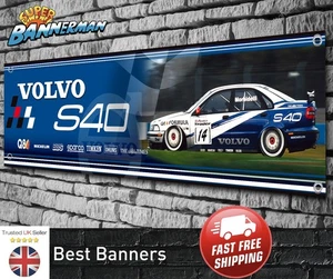 Volvo S40 BTCC Touring Car PVC Banner for Garage, Workshop, Showroom etc - Picture 1 of 2