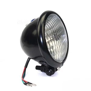 Headlight Headlamp Front Lamp Black Fits for Harley 1700 Dyna Fat Bob 2017 - Picture 1 of 9