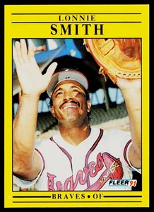 1991 Fleer - Lonnie Smith #702 - Atlanta Braves - Picture 1 of 2