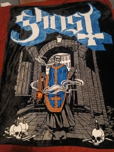 Ghost 'Incense' Papa Emeritus IV Fleece Throw Blanket - 50x60 - Used 1x! EUC! - Picture 1 of 3