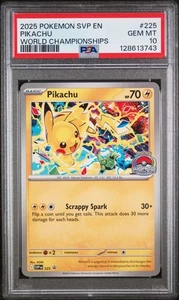 Pikachu World Championships 2025 Scarlet & Violet Promo #225 PSA 10 Pokemon - Bild 1 von 2