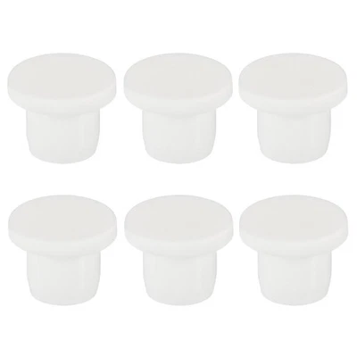 Tapón de orificio de goma de silicona 6 piezas tapón flexible suave para orificio de 9-10 mm blanco Foto 1 de 4