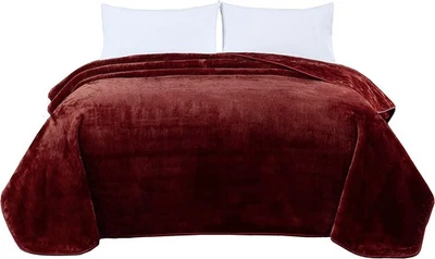 Cobertor de vison coreano grosso pesado 9 libras 85 X 95 polegadas - King (rainha superdimensionada) - Imagem 1 de 4