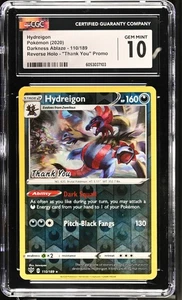 HYDREIGON 110/189 - POKEMON TCG REVERSE HOLO DARKNESS ABLAZE 2020 CGC 10 - Picture 1 of 2